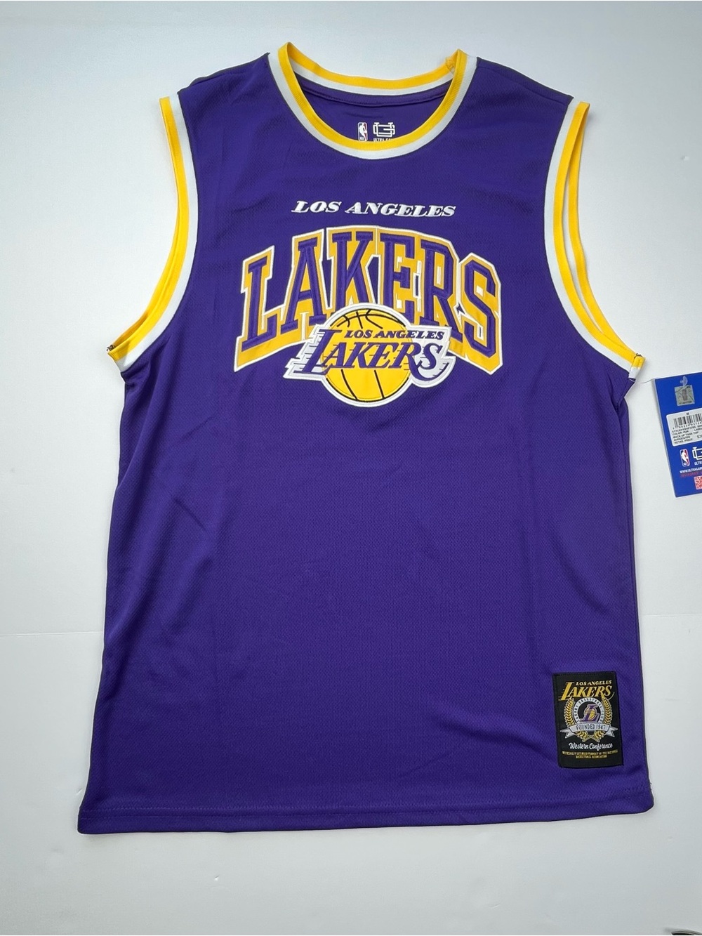 Los Angeles Lakers Jersey Ultra Game Purple Yellow Men Size M